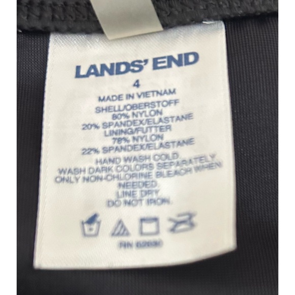 Lands’ End High Waist Tummy Control Swim Skirt Navy Blue Size 4 - Picture 11 of 11